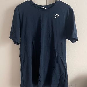 Navy blue gym shark tee